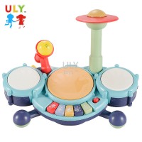 Kids Musical Instrument Toy Electric Drum Game Kids Organ Keyboard Piano Toy With Microphone Multi-Function Toys Kids Drum Set