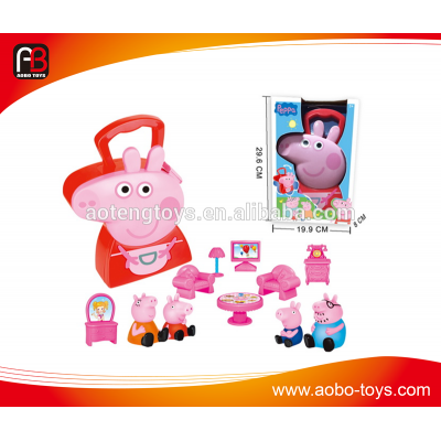 Furniture set toy whit cute shape pig storage toy