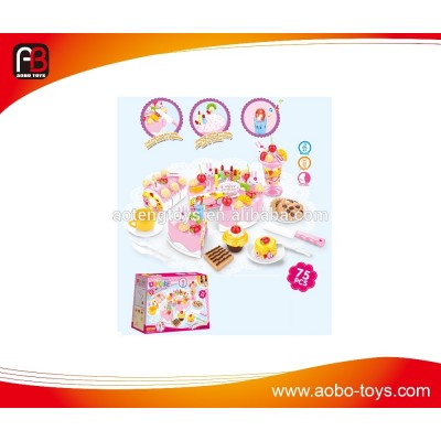 High quality diy fruit cake toy kitchen sets for kids