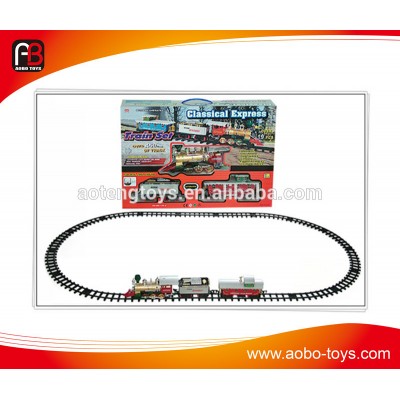 Good quality kids B/O track train toys with light and music