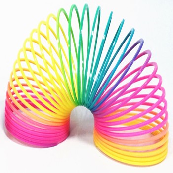 Promotion Gift Plastic Rainbow Circle Magic Spring Toy