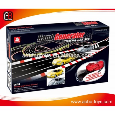 Reality rail track car electric toy race track