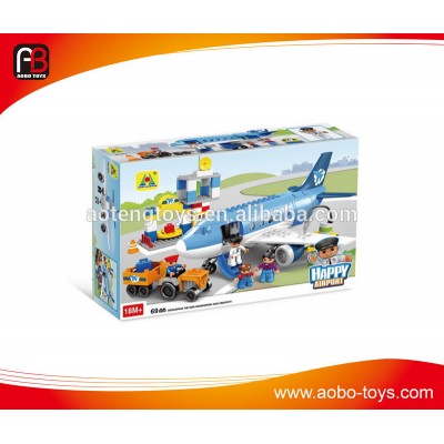 Newest design 69 PCS airport building block for kids