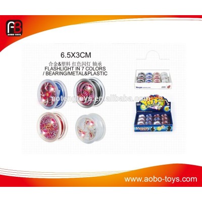 6.5*3cm flashing yo yo bouncing ball alloy toy